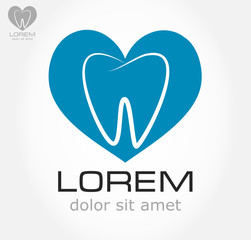 tooth symbol. vector illustration.