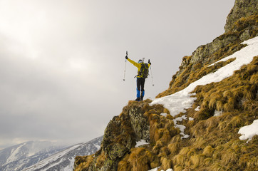 Obraz premium Reaching the summit