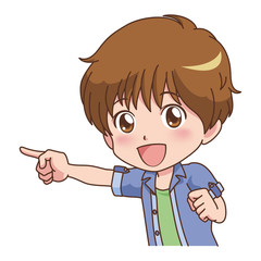 男の子/指差し