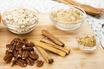 Apple Crumble Ingredients.