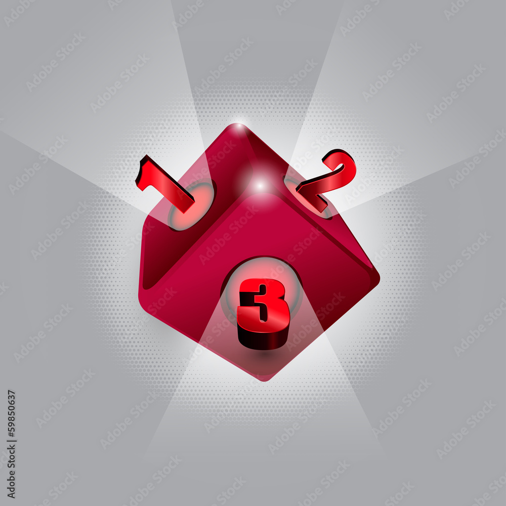 Poster Abstract background with red cube and space for text content