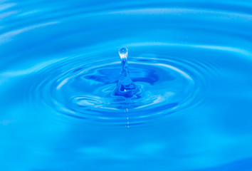 Naklejka na ściany i meble abstract background. drop falls in blue water