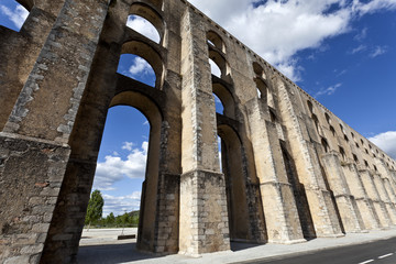 Amoreira Aqueduct in Elvas, Portugal