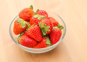 Sweet strawberry in bowl