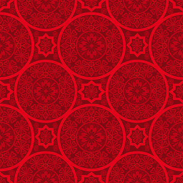 Red abstract seamless lace pattern © fuzzyfox