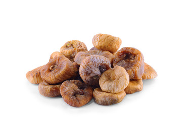 Dried figs isolated on white