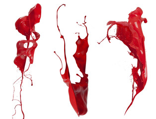 red  paint splash collection