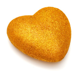 Golden christmas heart