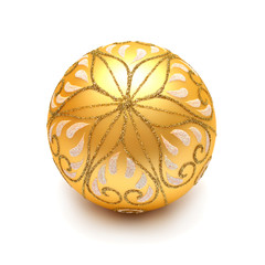 Yellow christmas ball