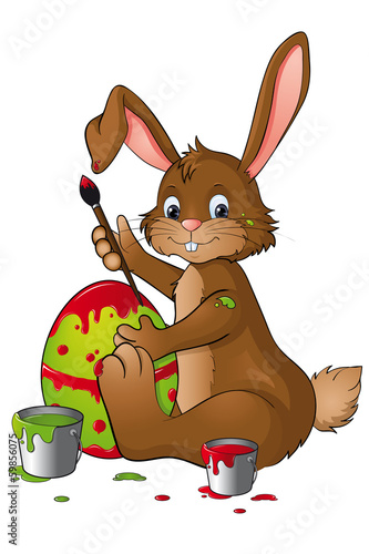 "Osterhase bemalt Osterei" Stockfotos und lizenzfreie Vektoren auf