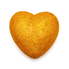 Golden christmas heart