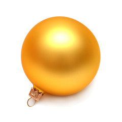 Yellow christmas ball