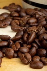 black beans roasted coffee