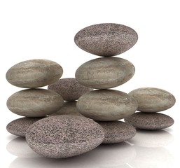 Fototapeta na wymiar Spa stones. 3d icon