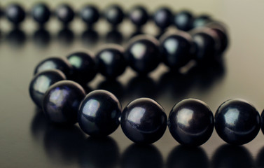 necklace of black pearls