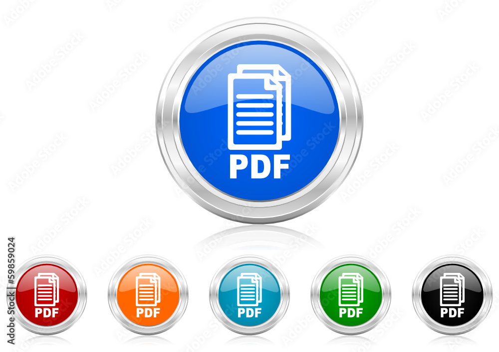 Poster pdf icon vector set