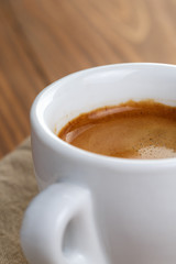 frezshly made cup of double espresso