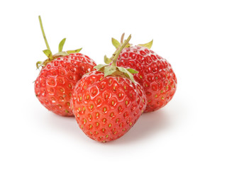fresh organic strawberries from garden