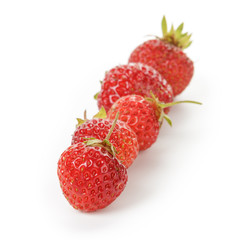 fresh organic strawberries from garden