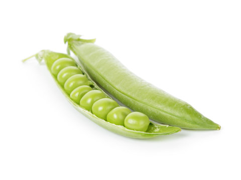fresh organic young peas