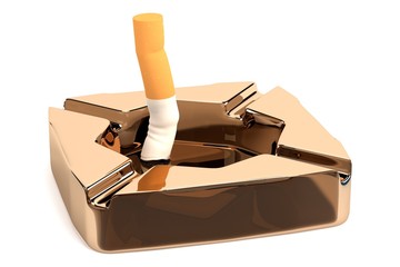 realistic 3d render of ashtray