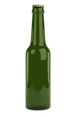 realistic 3d render of beer bottle