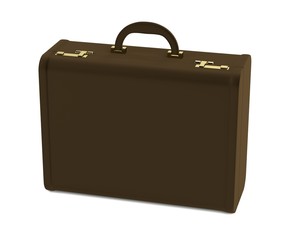 realistic 3d render of suitcase