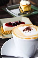 Coffee and cheesecake