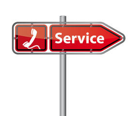 Service Vektor Wegweiser