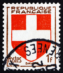 Postage stamp France 1949 Arms of Savoy