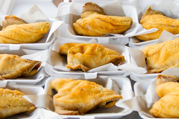 Fried snakehead fish