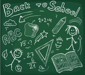 chalkboard back to school background