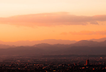 Obraz premium 朝の前橋市