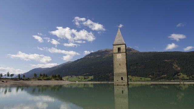 timelapse - Reschensee, Reschen, rescia