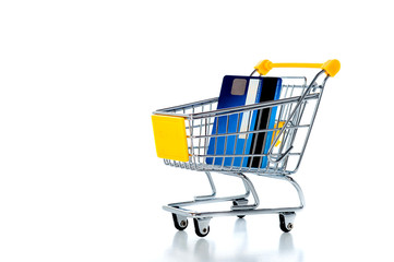 Credit card in shopping cart