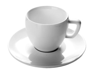 White cup isolated on white
