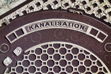 Deckel einer Kanalisation