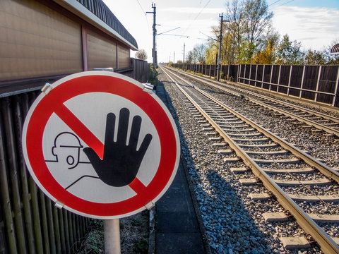Schienen einer Eisenbahn