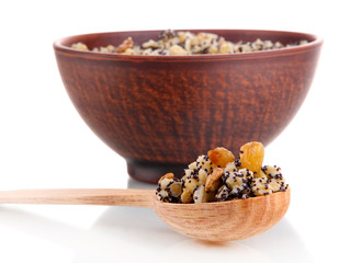 Bowl with kutia -  traditional Christmas sweet meal in Ukraine,