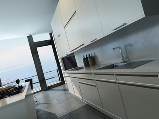 Modern design kitchen interior