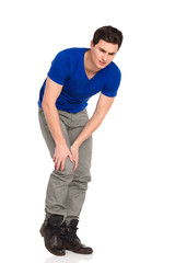 Fototapeta premium Pain in a knee.