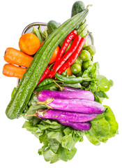 Mix Tropical Vegetables On White Background