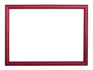red wooden frame