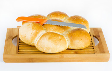 Flower shaped bread