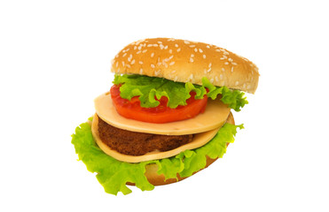 big cheeseburger isolated