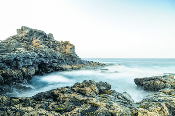 Landscape of the island of Lanzarote (Spain)