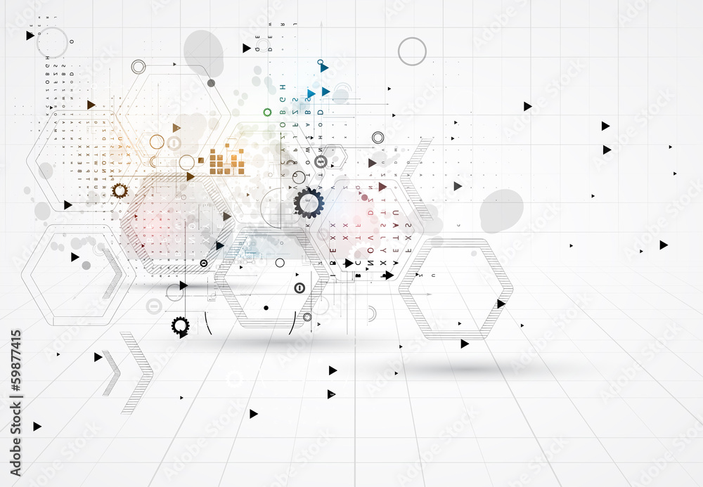 Aufkleber abstract internet computer technology business solution