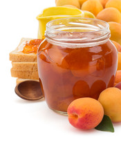 apricot on white background