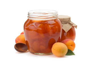 apricot on white background