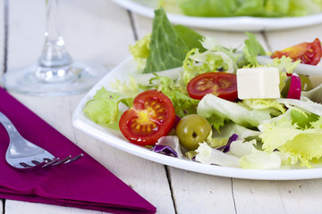 vegetable salad healthy and balanced diet, creative cuisine